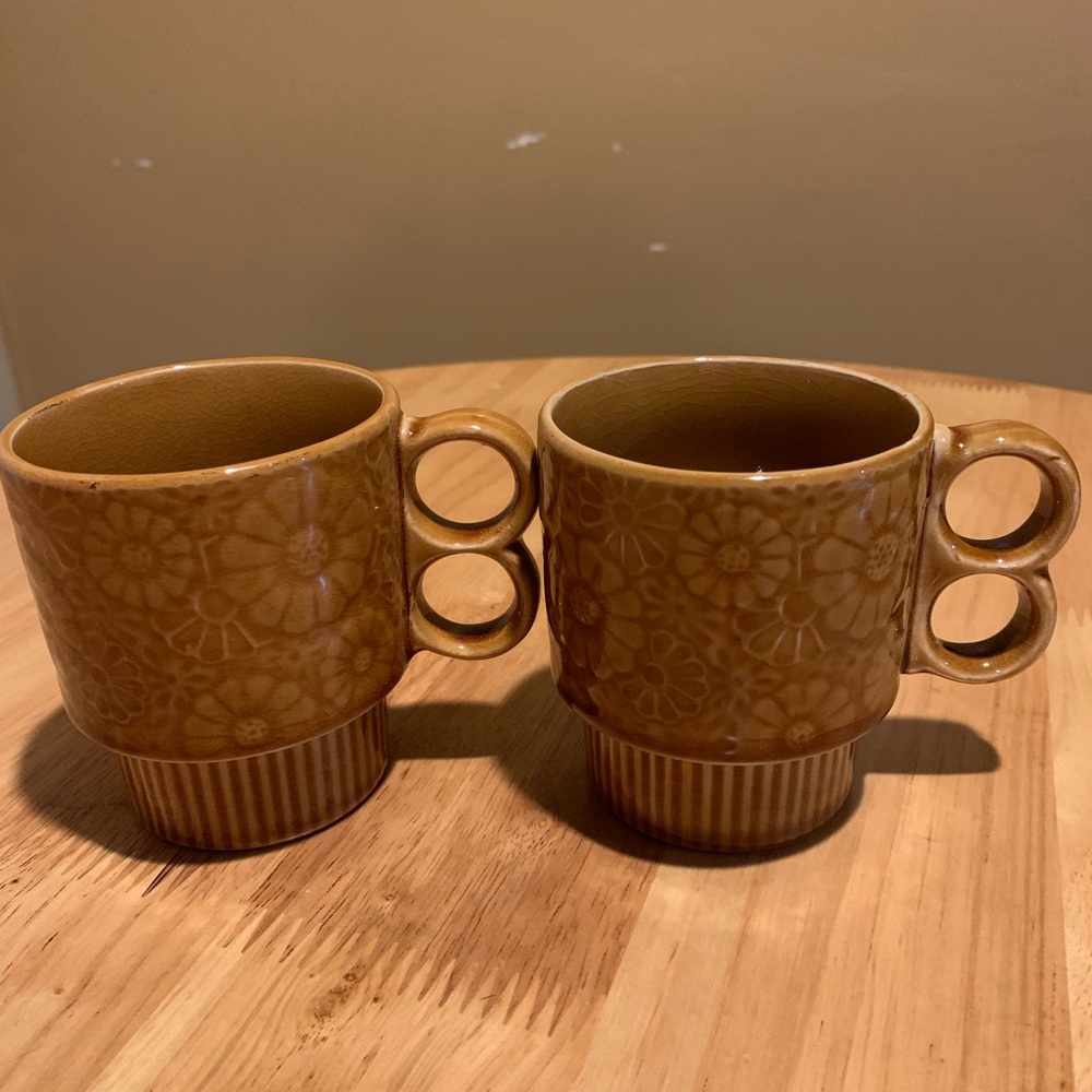 Vintage  Stackable Coffee Cups Made In Japan
